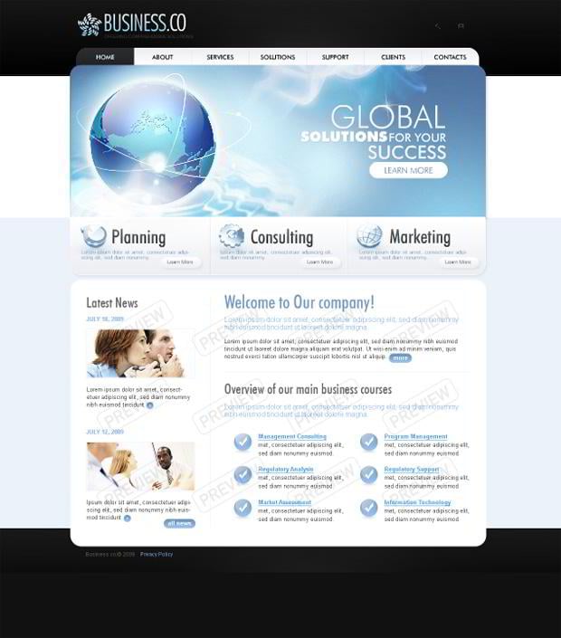 globe web design - Business Global